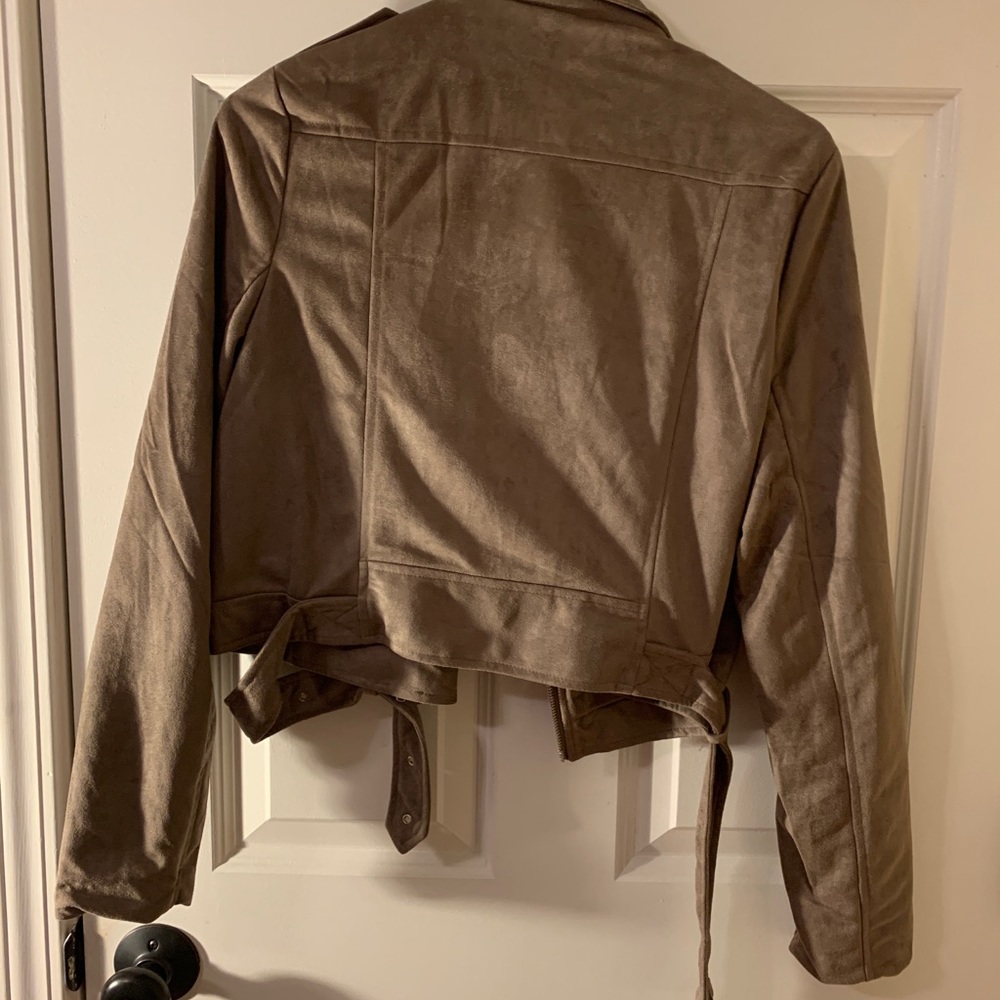 Faux suede Moto jacket NWT